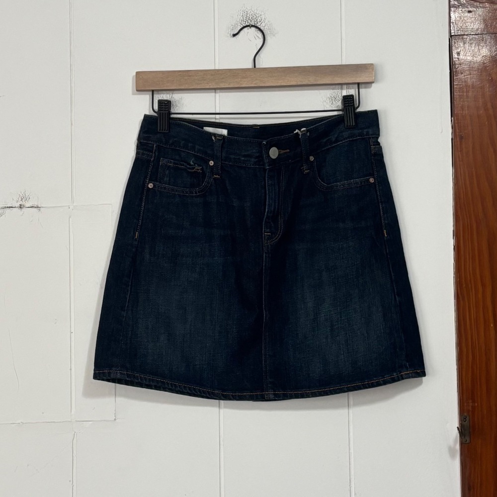 GAP 1969‎ Dark Wash Denim A Line Mini Skirt Size 27